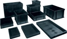 Pojemnik ESD, Euro, z płaskim dnem, 200x150x100mm