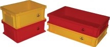 Pojemnik ESD, Newbox kolor, 600x400x170mm, czerwony