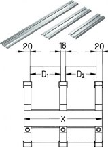 Szyna montażowa do ścianek uchwytów PCB, dla modeli 300 - 625,  długość na życzenie, ESD.