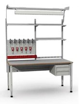 Stanowisko montażowe Table 200 C3 ESD, z korbą do regulacji wysokości. Blat 1530x750mm