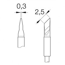 Grot lutowniczy, nożowy C105-112 do rączki lutowniczej NP105-A i NP205-A Nano-Tool.